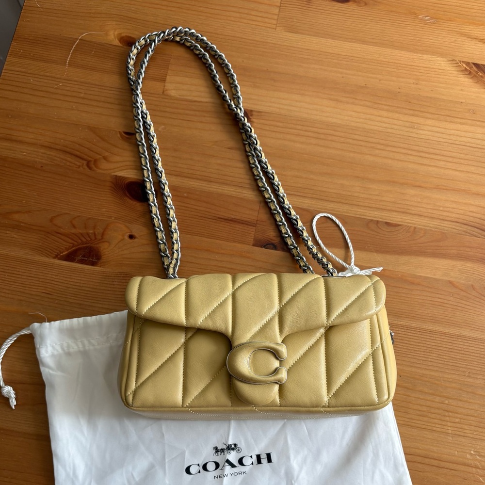 Coach Soft Tabby Leather small Crossbody Bag in Hay